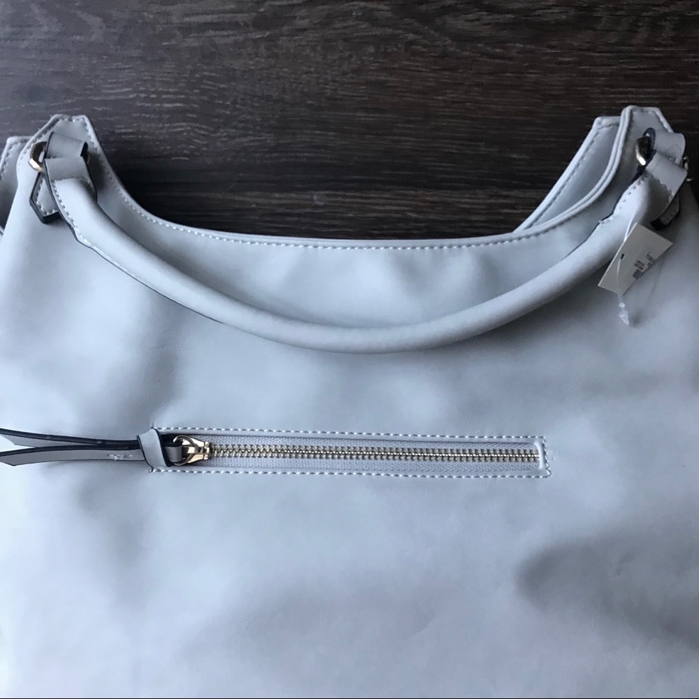 BOGO Stunning Light Grey Purse w Braid Detail - Picture 7 of 8